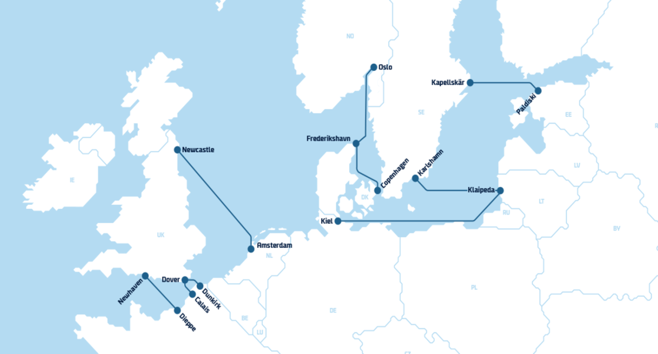 DFDS Route Map B2B - Roadkings Club page